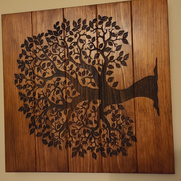 Tree of Life Wooden Sign, Tree Wall Hanging, Laser Engraved Wooden Sign ...