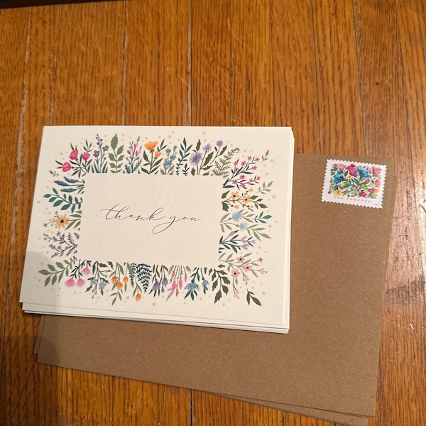 Set of Thank You Notecards - Wedding Birthday Christmas Christening ...