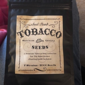 Heirloom U.S Grown Seed Premium Tobacco Seed Lot 7 Top Variety's 