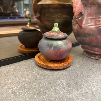 Urne Funéraire En Raku Bleue - Etsy