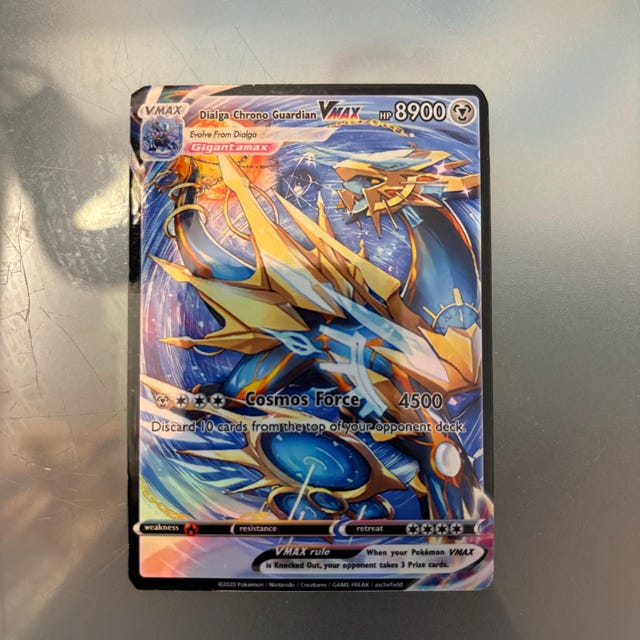 Dialga Chrono Guardian VMAX Pokemon Card - Etsy