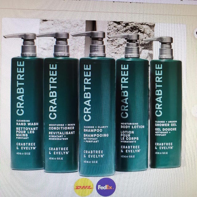 Crabtree & Evelyn Hotel Collection Shampoo Conditioner Shower Gel