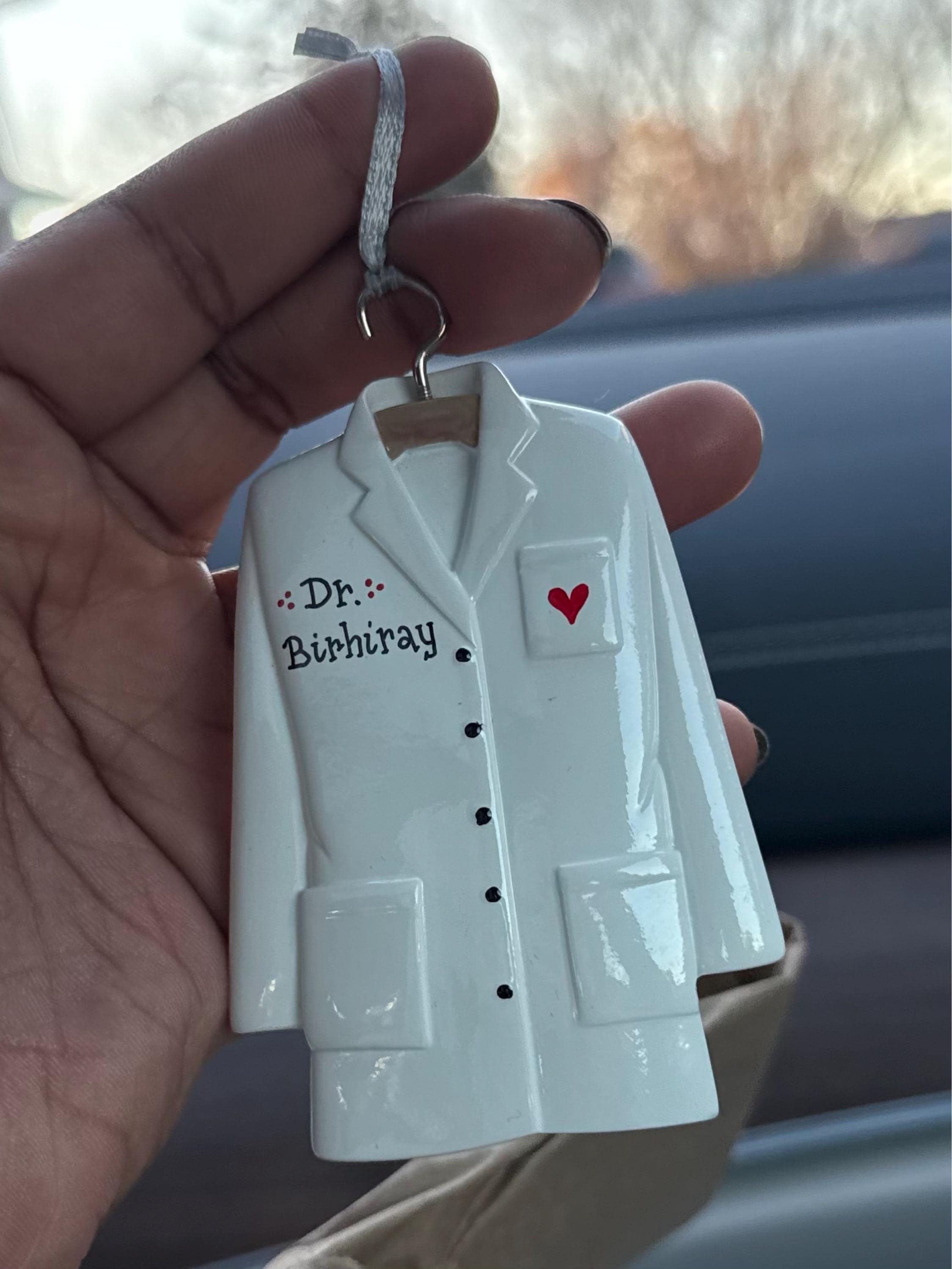 Lab Coat Personalized Christmas Ornament, Doctor Christmas Ornament, White Coat Ornament, Gift for Doctor, Medical Student Ornament, Intern.