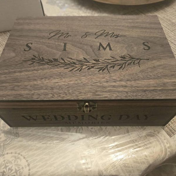 Wedding Engagement Gift for Couples Personalized Wooden Memory Keepsake ...