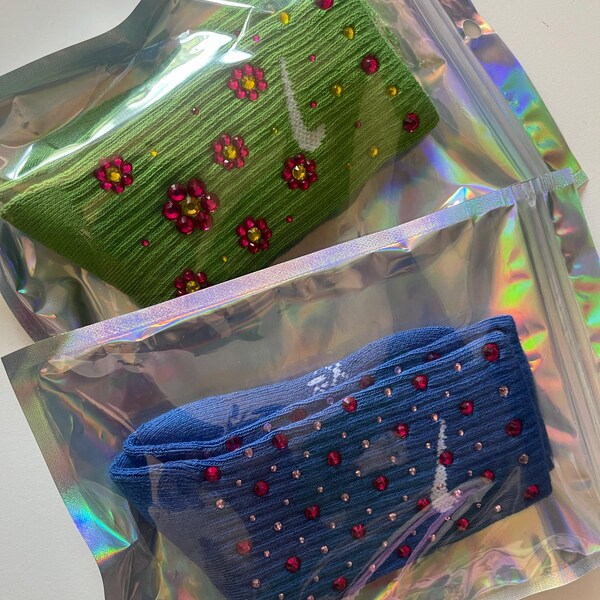 Kids Glimmer Foot Tube - Rhinestone Socks - Decora Junk Socks ...