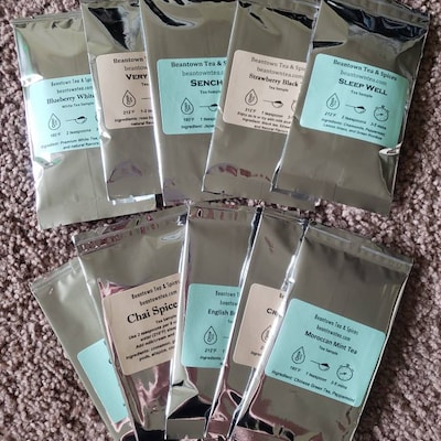 10 Tea Samplers Variety Gift Pack. All Natural Gourmet Whole Leaf Tea ...