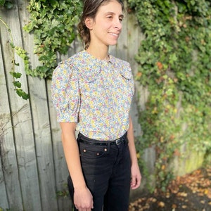 3 Ruffle Collars 3 Puffy Sleeves Blouse PDF (Download Now) - Etsy