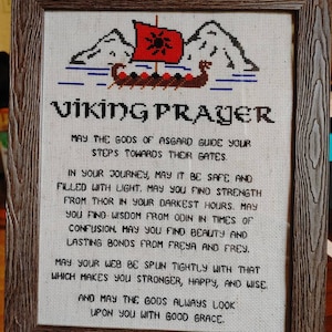 Viking Prayer Cross Stitch Pattern // Nordic Poem Digital | Etsy