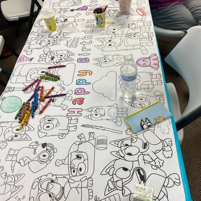 LARGE Christmas Activity Coloring Table Cloth Giant Coloring Sheet ...
