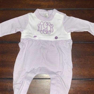 Baby Girl Coming Home Outfit Monogrammed Footie Romper - Etsy