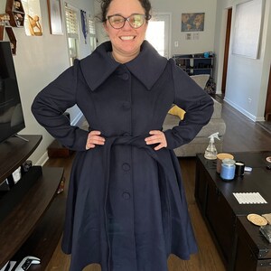 Green Princess Wool Coat, Wool Coat Women, Long Jacket for
