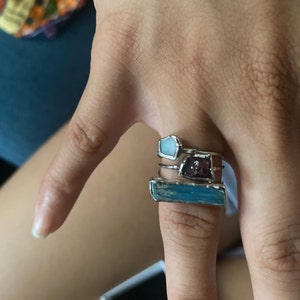 Customer photo from Alanna Saunders, Raw Crystal Ring Mystery Box! 3 Ring Set