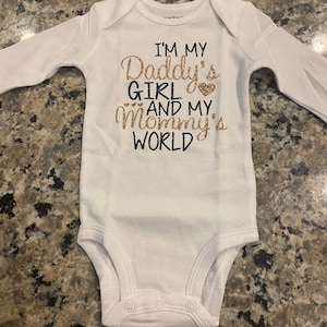 Girls White & Pink I'm My Daddy's Girl Bib B5304 main image 0