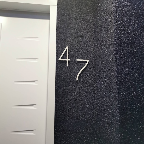 THIN MODERN White House Numbers for Large Address Numbers Etsy