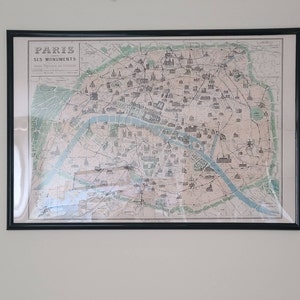 1905 Paris Ses Monuments. Guide Pratique Du Visiteur, Antique Map