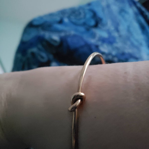 Personalized Dainty Bow Bangle Bracelet Tie the Knot Bangles 10PCS-G021