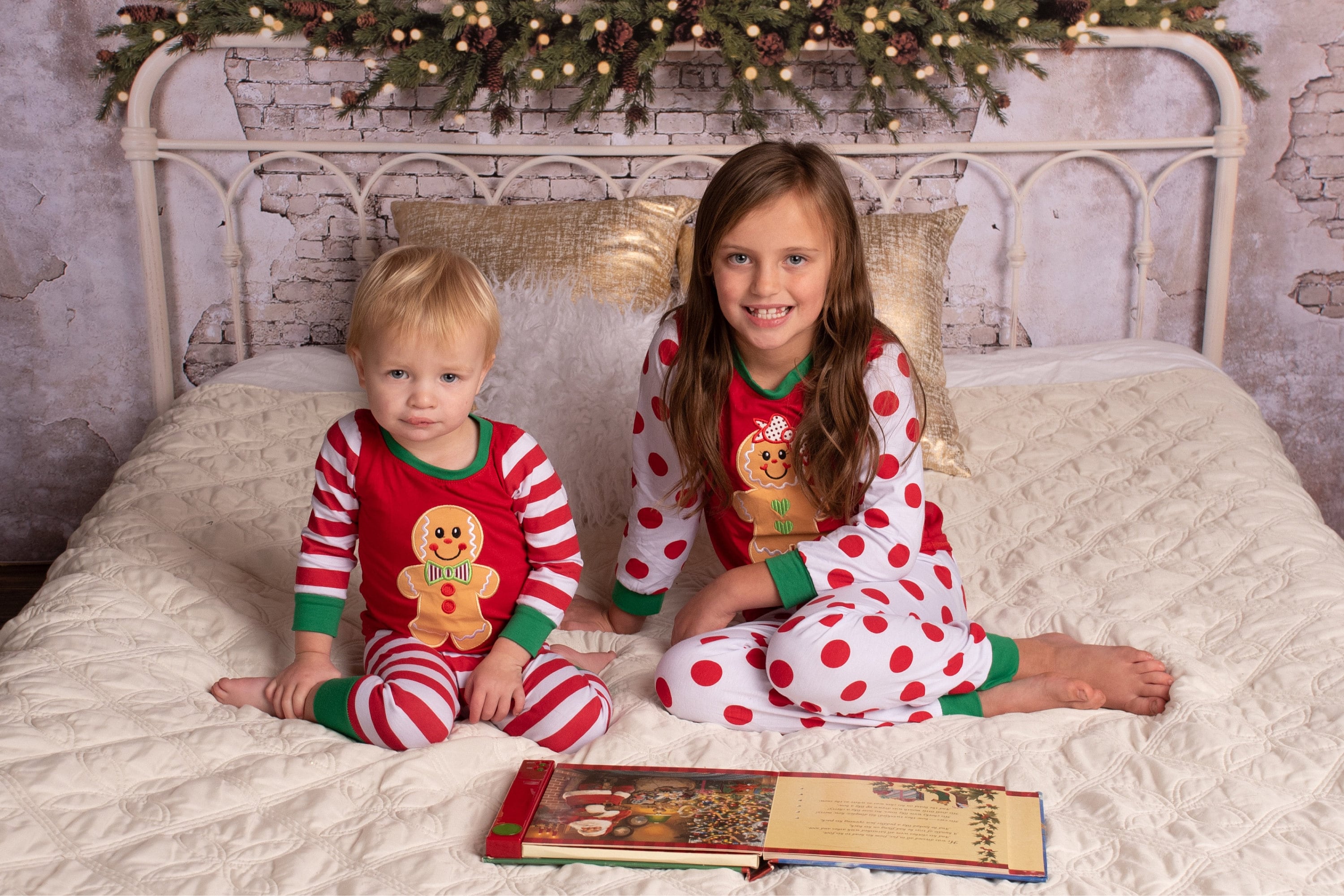 Sibling Christmas Gingerbread Christmas Toddler Pajamas , Boys Christmas Pajamas. Toddler Christmas, Girls PajamaToddler Christmas Pajamas ,