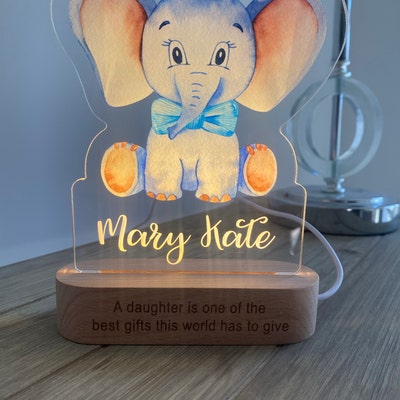 Personalized Rainbow Night Light for Kids, Nursery Room Night Light ...