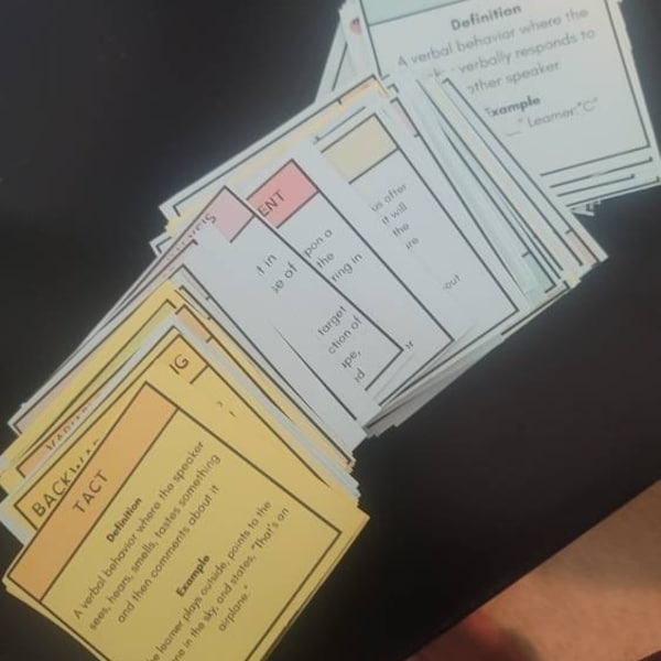ABA RBT Examples Definitions Flash Cards - Etsy