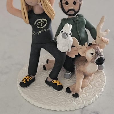 Custom Bride and Groom Wedding Cake Topper DEPOSIT ONLY - Etsy