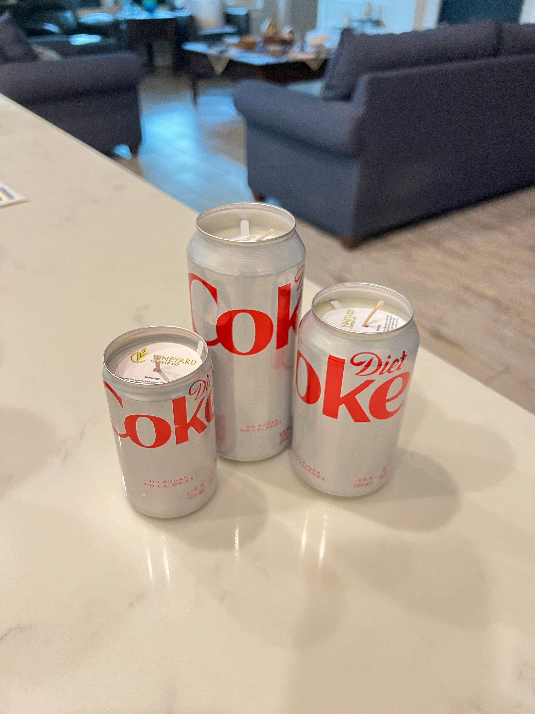 Diet Coke Soy Candle - Hand Poured Diet Coca Cola Soda Can Candle - Custom Scented Soda Pop Candle