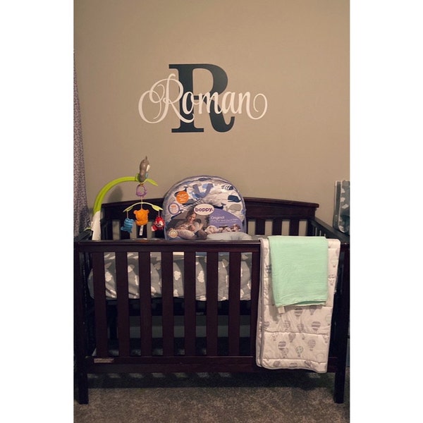 Personalized Wall Decal Boy Name Wall Decal Nursery Wall Decal ...