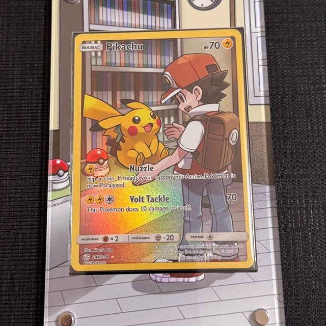Red's Pikachu CHR Custom Pokemon Display Case - Etsy