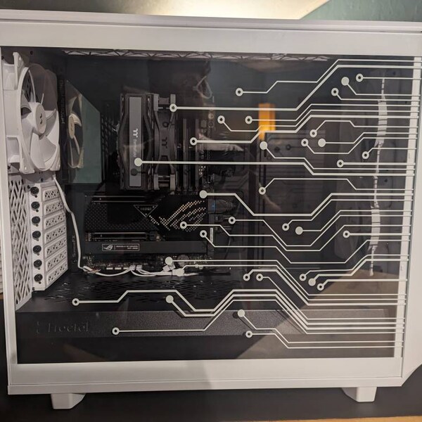 Circuit Board Wall Decal, Technology Vinyl Wall Art Decals, Gamer Room ...