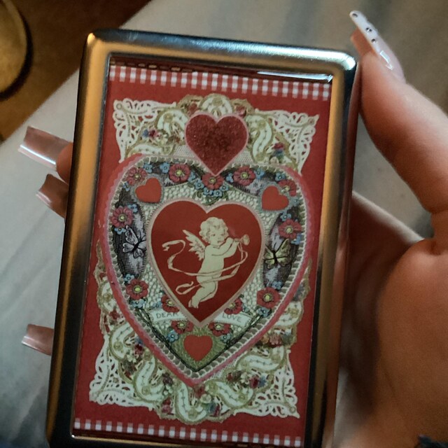 Happy Valentine's Day Cigarette Case Vintage Love Holder Wallet