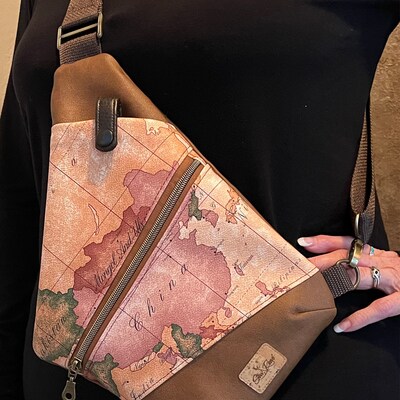 Traveler Pouch Sewing Pattern, Sling Bag Pattern, Men's Bag, Unisex ...