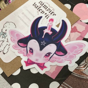 Baby Baphomet Car Magnet - 5" Pastel Artwork Flexible Vinyl Bumper Sticker