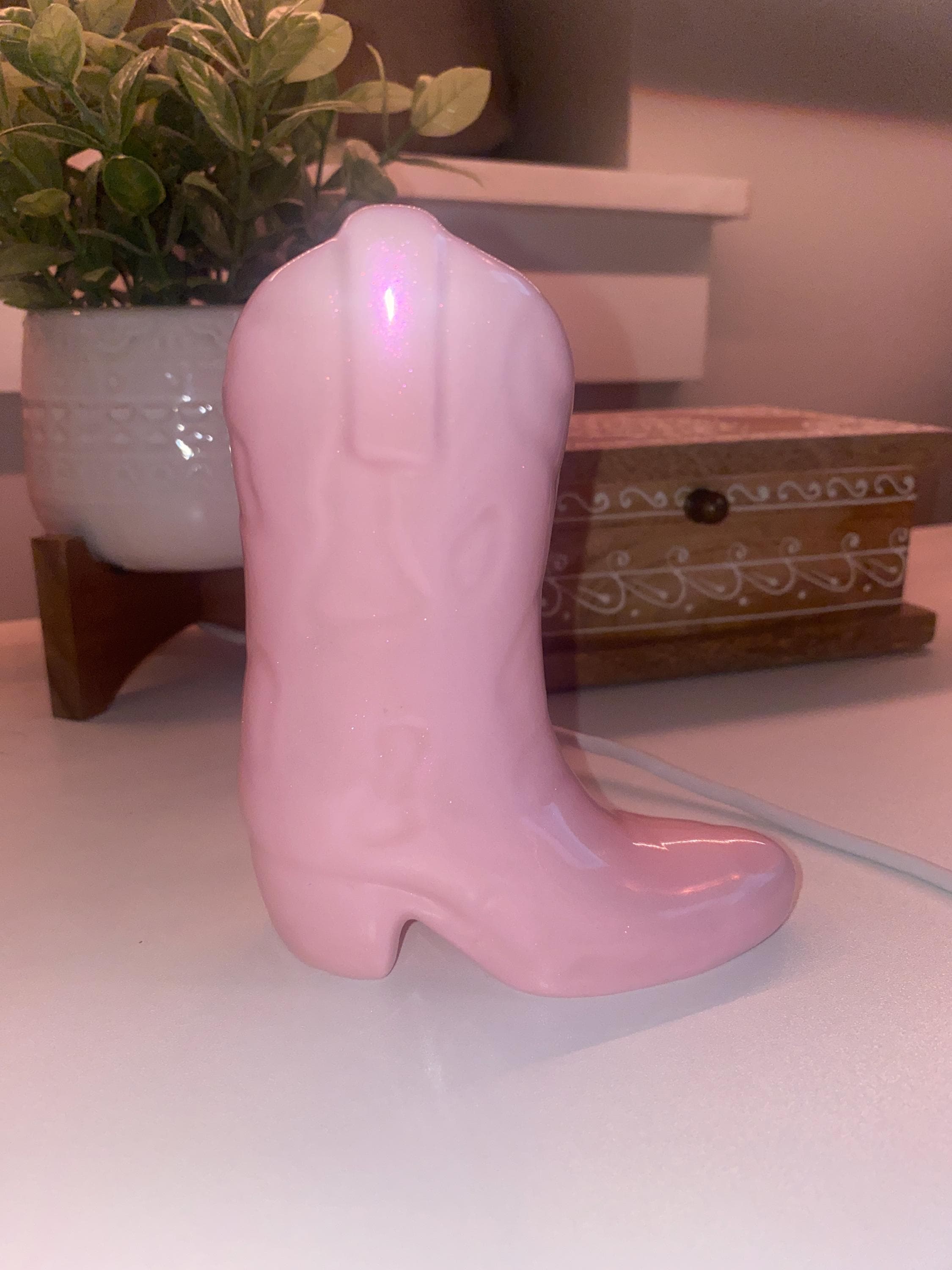 Custom Mini Cowboy Boot Vase *MADE TO ORDER* Country Western Decor, Bookshelf Decor