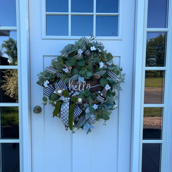 Snowman Christmas Whimsical Wreath, Snowman Door Hanger, Whimisical