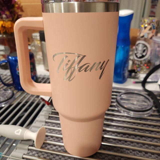 Custom Laser Engraved Stanley Dupe 40oz tumbler, fits in cup holder –  BUTTON BABBLE CREATIONS