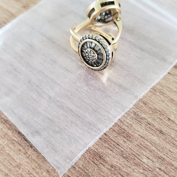 Boucle d'oreille argent et ambre miel forme losange