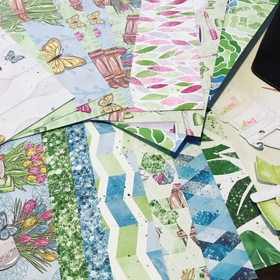 Spring Digital Paper, Floral Digital Paper, Spring Planner, Digital ...