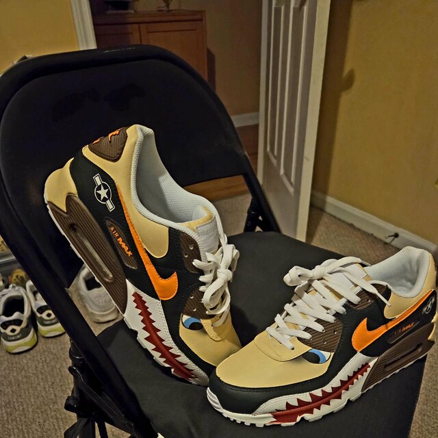 Custom Nike Air Max 90 “shark Teeth Warhawk” Unique and  display picture 1