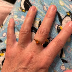 Customer photo from groversgirl, Dainty Raw Carnelian Ring