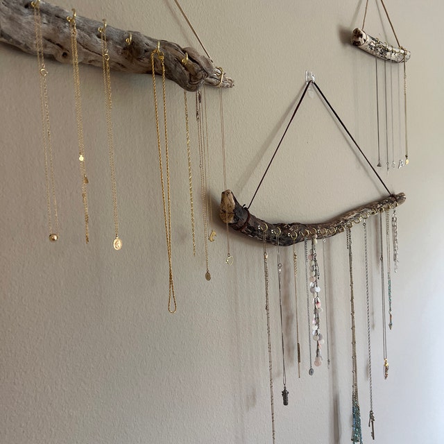 Driftwood Jewelry Organizers / Made to Order Pick Your Pieces / Upcycled  Jewelry Display Boho Necklace Hanger & Real Wood Jewelry Storage 