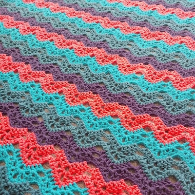 Bronte Ripple Blanket Beginner/easy Crochet Blanket Pattern - Etsy