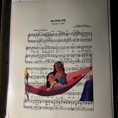 Lilo and Nani Lilo and Stitch Sheet Music Art Print - Etsy