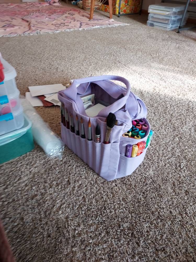 Lilac Love Soolla® Studio Artist Bag, Art Supply & Pottery Tool Bag, Art Supplies Organizer, Knitting Project Bag, Crochet Lavender, Gift