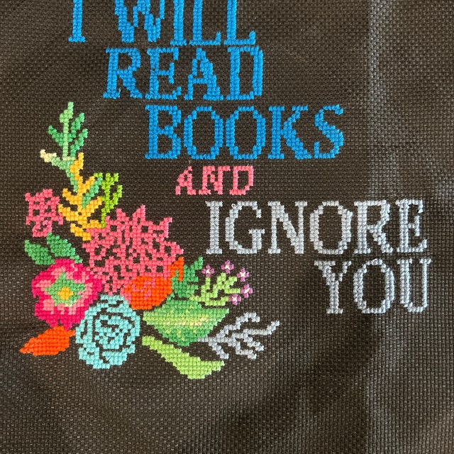 Funny Cross Stitch Pattern, I Will Read Books and Ignore You, Instant  Download PDF Counted Cross Stitch Chart 