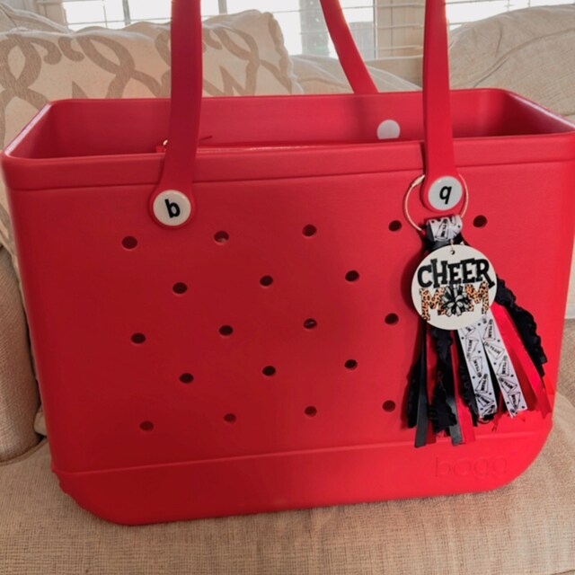 Cheer Mom Bag Tag / Bag Charms / Bogg Bag Charm / Beach Bag Charm