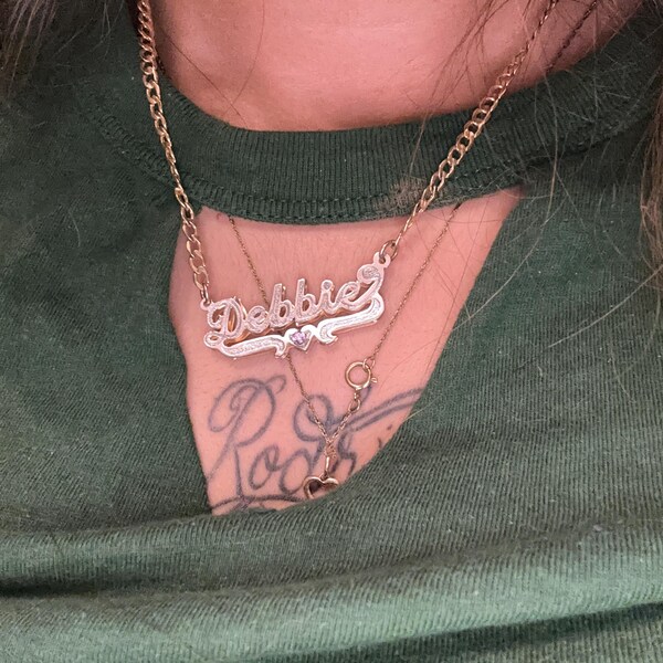 10K Solid Yellow Gold Custom Name Pendant - Handmade, Personalized (Chain Optional)