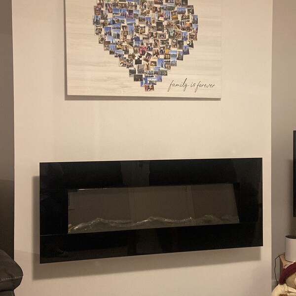 thumbnail image 2 of Personalized Family Heart Photo Collage Canvas, Custom The Whole Family 2 of 9