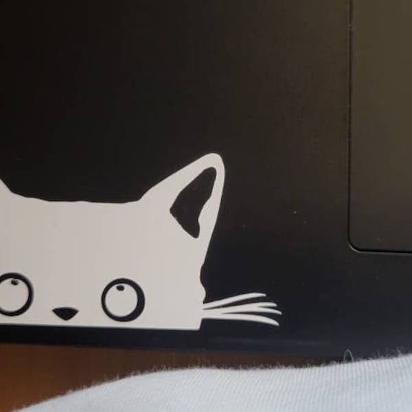 Cute Cat Trackpad Stickers Black or White Cat MacBook Apple Cute Cat ...