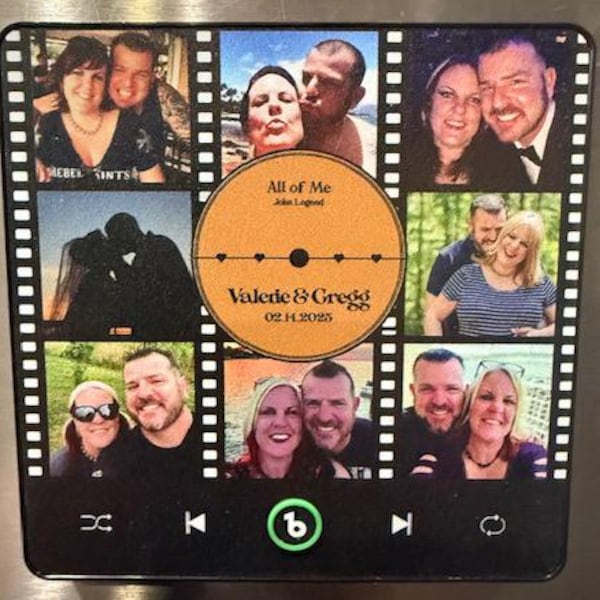 Personalised Wooden Photo Frame - Custom Printed 7x5" Frame For Anniversary, Birthday, Wedding Gifts