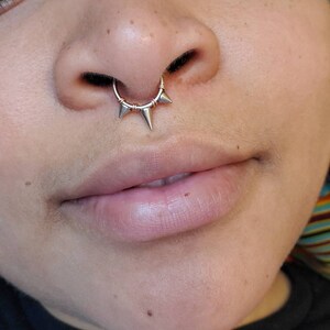16g Spiked 516 8mm Or 38 10mm Hinged Handmade Wire Wrapped Segment Hoop Rings 316l Steel Septum Helix Tragus