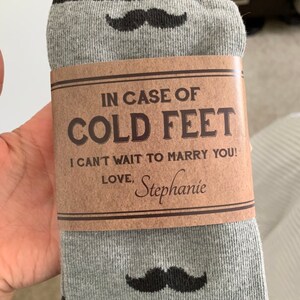 Cold Feet Personalized Bride Gift to Groom // Label and Groom | Etsy